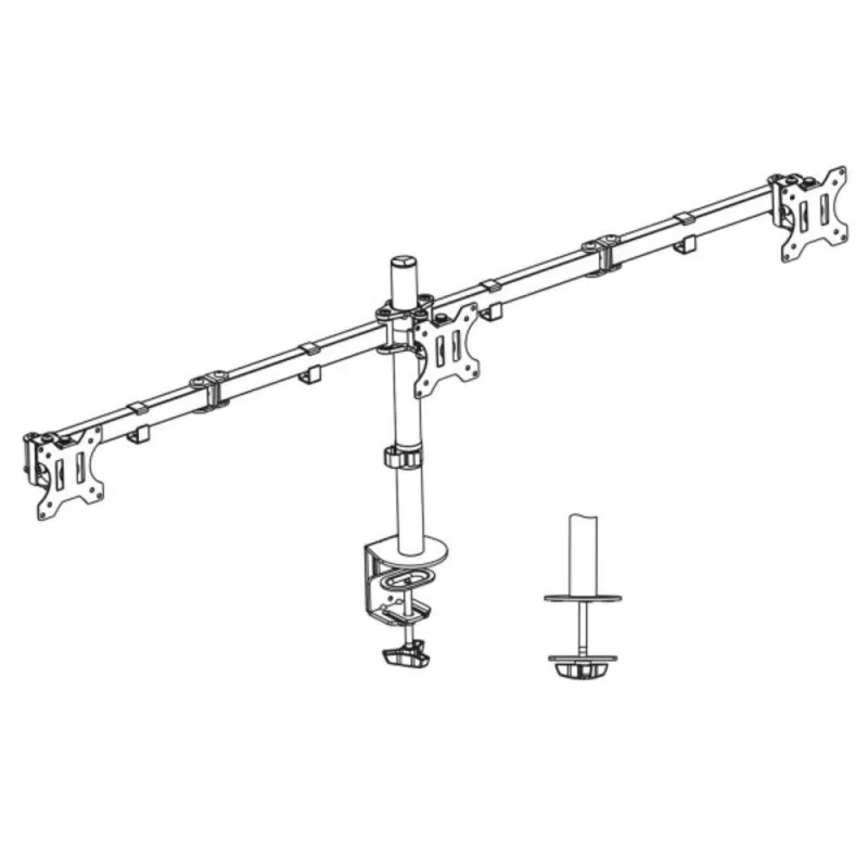 ACT Trivis trijų monitorių laikiklis AC8303, spaustuvinis/varžtinis, 30 kg, 13-27 colių