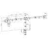 ACT Trivis trijų monitorių laikiklis AC8303, spaustuvinis/varžtinis, 30 kg, 13-27 colių