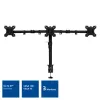 ACT Trivis trijų monitorių laikiklis AC8303, spaustuvinis/varžtinis, 30 kg, 13-27 colių