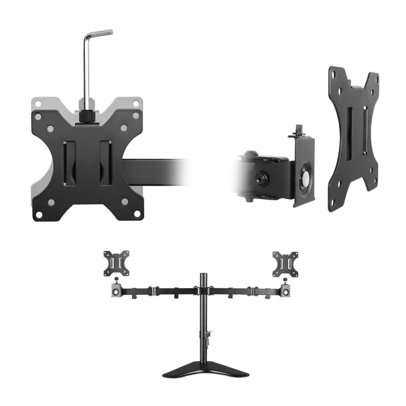 ACT laisvai pastatomas dviejų monitorių laikiklis AC8320, maks. 16 kg, 33–81,3 cm