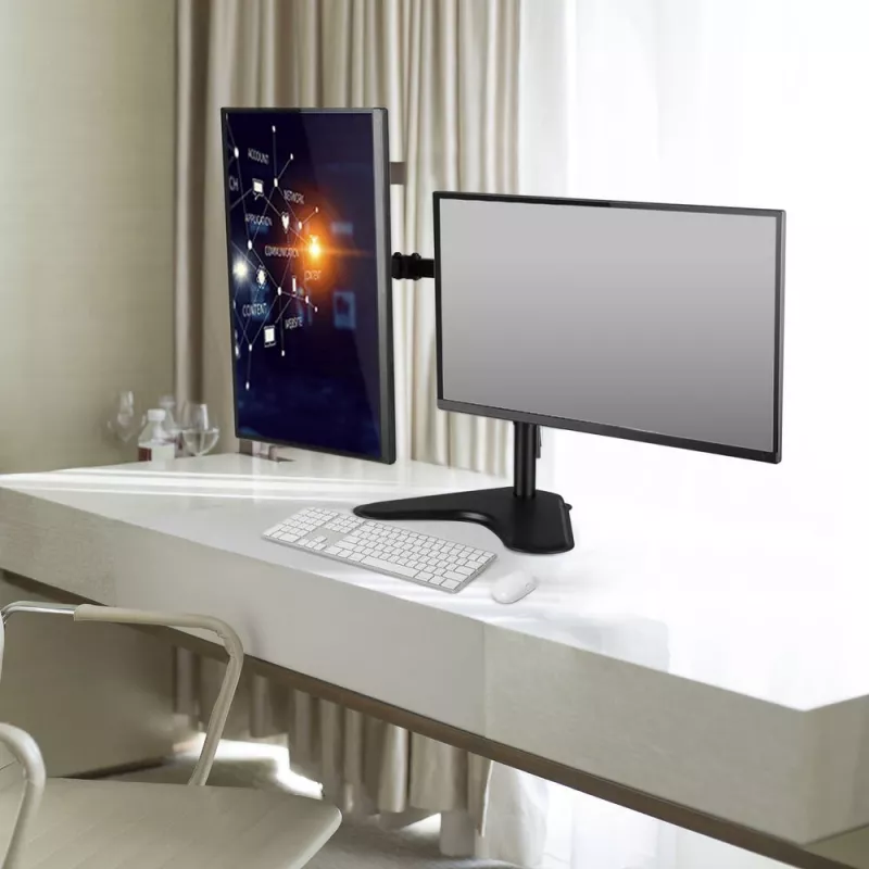ACT laisvai pastatomas dviejų monitorių laikiklis AC8320, maks. 16 kg, 33–81,3 cm