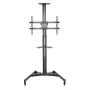 Televizoriaus stovas ant ratukų ACT AC8370 juodas 70 colių 50 kg VESA 200x200–600x400