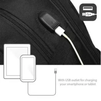 Kuprinė ACT Global AC8530 15,6 colio vienspalvė su USB išvestimi