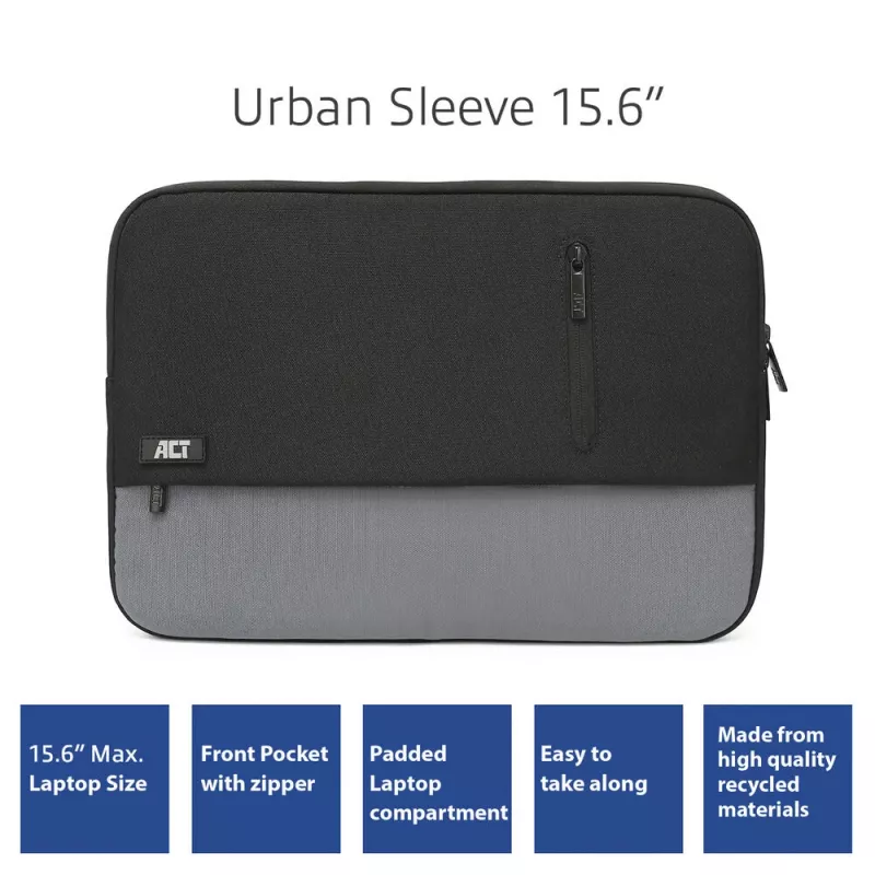Dėklas nešiojamam kompiuteriui ACT Urban 15.6 col. Monochromatic