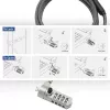 ACT Wedge Laptop Lock AC9035 kombinuotas spynos laidas 2 m metalinis