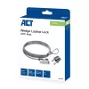 ACT Wedge Laptop Lock spyna su raktais Metallic 2 m kabelis