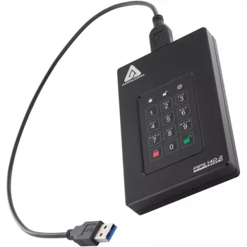 Išorinis kietasis diskas Apricorn Aegis Fortress L3 2 TB, USB Type-A į USB Type-C