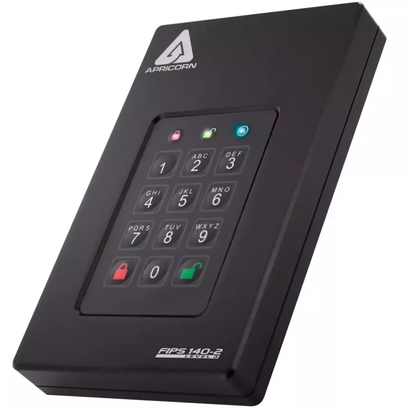 Išorinis kietasis diskas Apricorn Aegis Fortress L3 2 TB, USB Type-A į USB Type-C