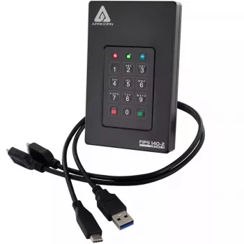 Išorinis kietasis diskas Apricorn Aegis Fortress L3 2 TB, USB Type-A į USB Type-C