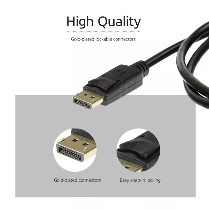 ACT DisplayPort 1.4 kabelis 3 m 8K vyriškas – vyriškas