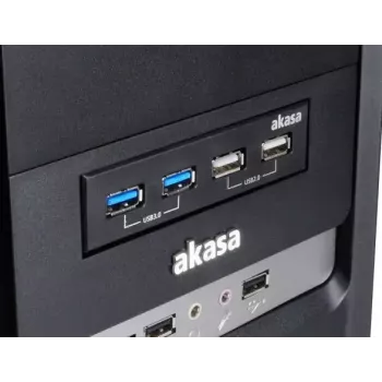 Priekinio skydelio jungčių modulis Akasa InterConnect S AK-ICR-12V3, 3.5 inch lizdui, USB 3.0/2.0