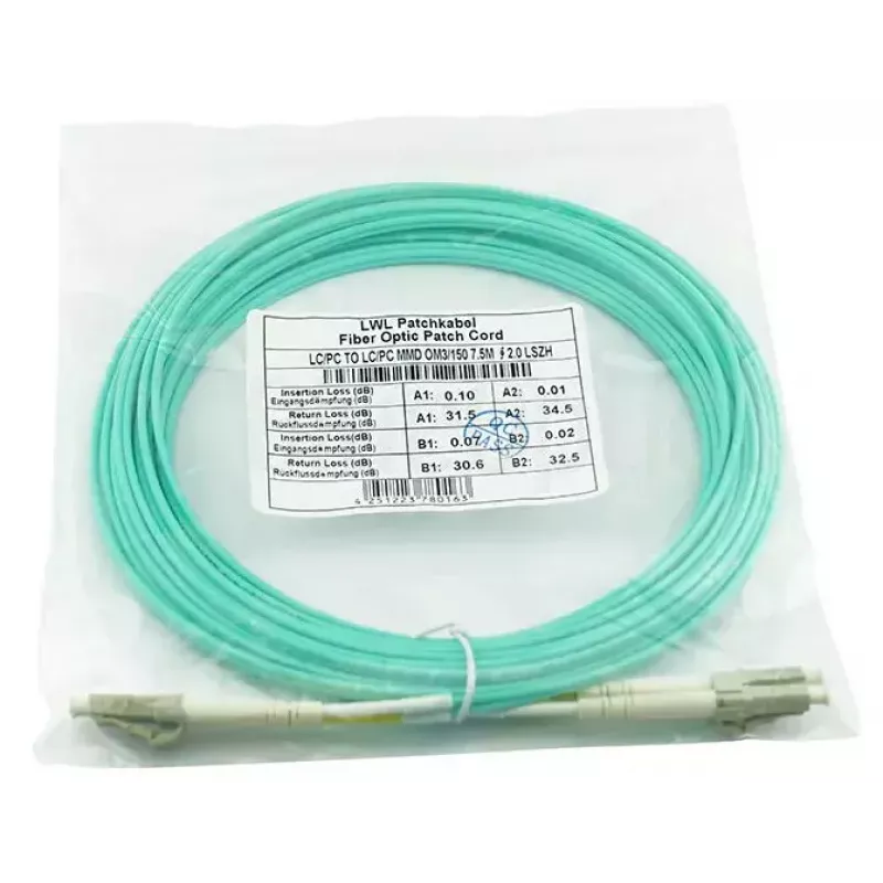 Skaidulinis optinis kabelis BlueOptics BK842A 30 m LC OM3 Aqua