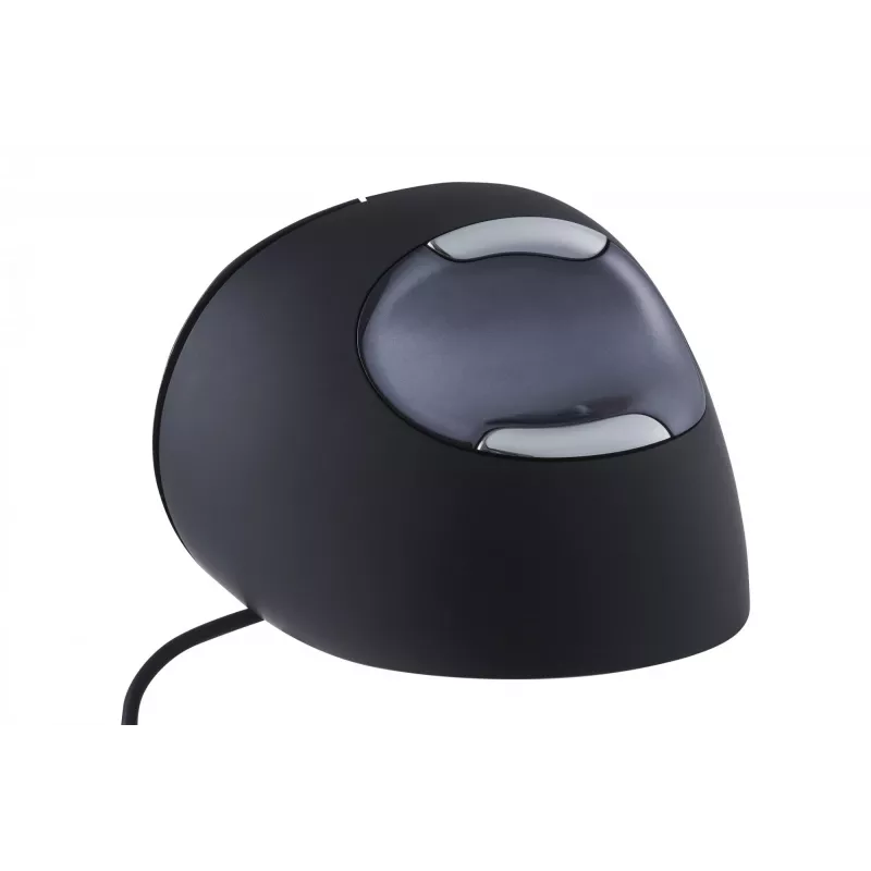 BakkerElkhuizen Evoluent D Small, dešinei rankai, vertikalus dizainas, lazerinis, USB-A, 3200 DPI, juoda