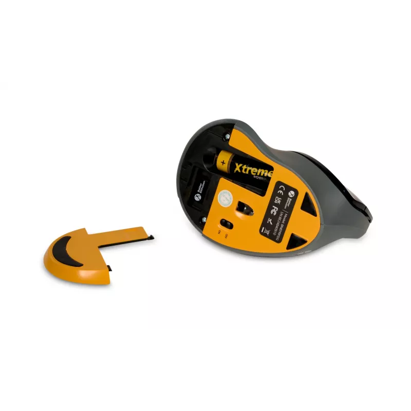 BakkerElkhuizen PRF Mouse Wireless belaidė vertikali pelė, pilka, dešinei rankai, optinė, RF belaidė, 1600 DPI, juoda, pilka