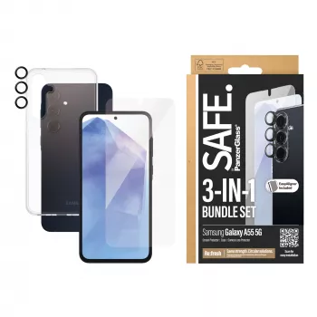 Apsauginis rinkinys PanzerGlass Samsung Galaxy A55 5G nuo įbrėžimų ir smūgių