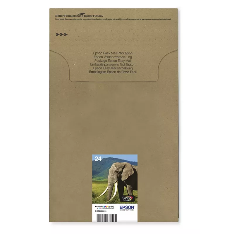 Epson Multipack 6 spalvų 24 EasyMail rašalo kasetės – 6 vnt., standartinės talpos, juoda/ciano/šviesiai ciano/magenta/šviesiai magenta/geltona