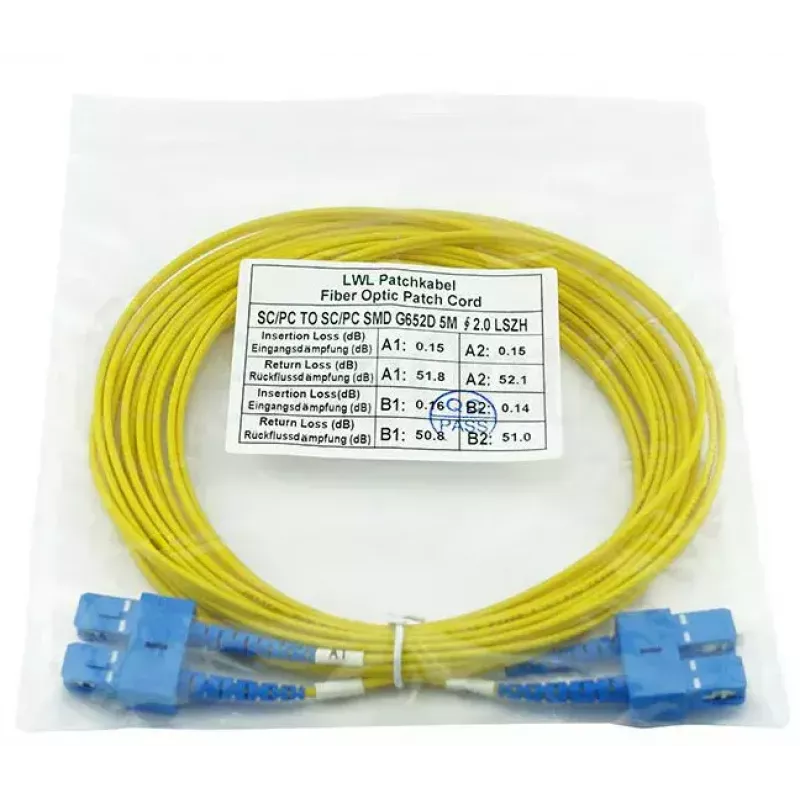 Skiemeninis šviesolaidinis kabelis BlueOptics CAB-SMF-SC-SC-50 50 m G.657.A1 SC SC