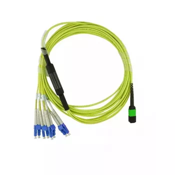 BlueOptics CBL-0206-01-BO InfiniBand šviesolaidinis kabelis 1 m MTP 4x LC LC/APC geltonas