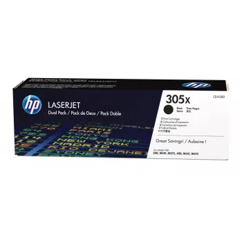 HP 305X 2 vnt. didelės talpos juodi originalūs LaserJet kasečiai