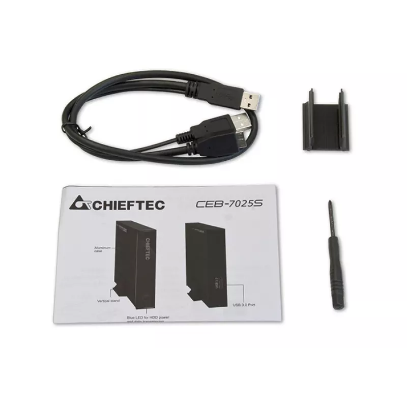 Chieftec CEB-7025S išorinis diskų korpusas HDD/SSD 2,5 colio