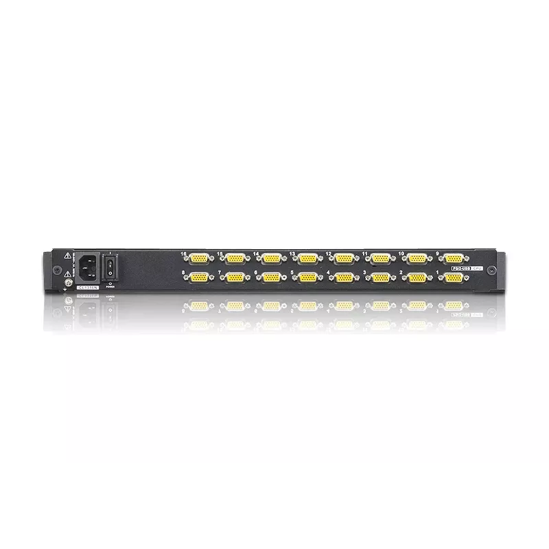ATEN CL1316 KVM jungiklis, 16 prievadų, 19 colių LCD, 1U, juodas
