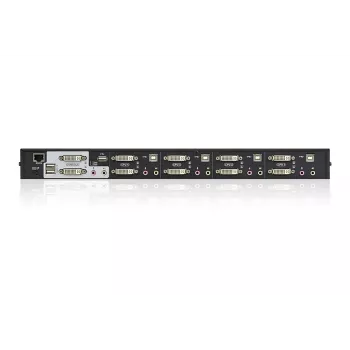 ATEN CS1644A 4 prievadų USB DVI dvigubo vaizdo KVM jungiklis su garsu ir USB 2.0 šakotuvu (įskaitant KVM laidus)