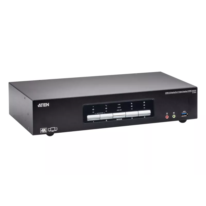KVMP jungiklis ATEN 4P USB3.0 4K DP TRIPLE VIEW CS1964-AT-G