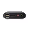 ATEN CS52DP 2 prievadų USB-C DisplayPort hibridinis KVM jungiklis, 4096 x 2160 pikselių, 4K Ultra HD, 0,74 W, juodas