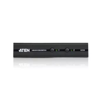 ATEN CS72D 2 prievadų USB DVI KVM jungiklis, juodas