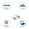 ACT Grey 5 m LSZH U/FTP CAT6A plonas duomenų centro pataisos kabelis su RJ-45 kištukais