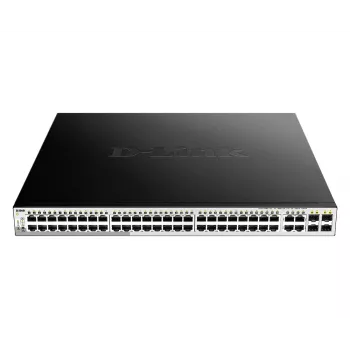 D-Link 52 prievadų PoE Gigabit Smart Managed jungiklis su 4 x 100/1000Mbps kombinuotais prievadais