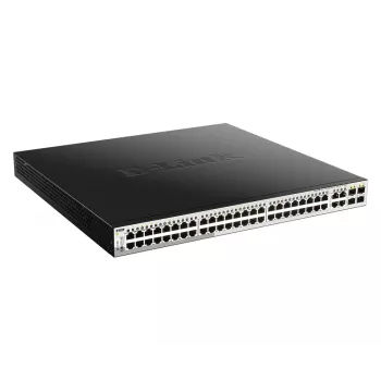 D-Link 52 prievadų PoE Gigabit Smart Managed jungiklis su 4 x 100/1000Mbps kombinuotais prievadais