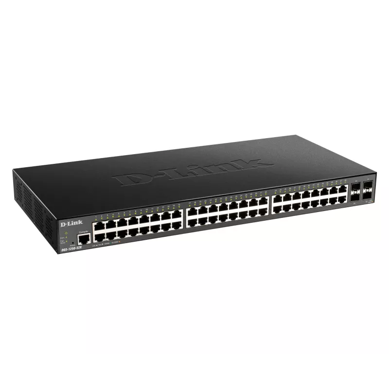 D-Link 48 prievadų Gigabit valdomas jungiklis su 4 x 10G SFP+