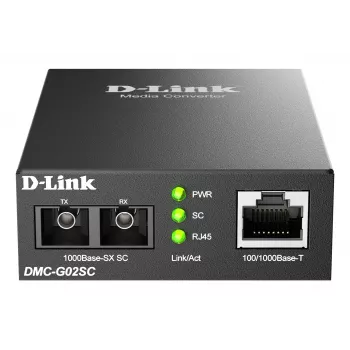 D-Link DMC-G02SC 100/1000Base-T į 1000Base-SX SC daugiamodis medijos keitiklis (550 m)
