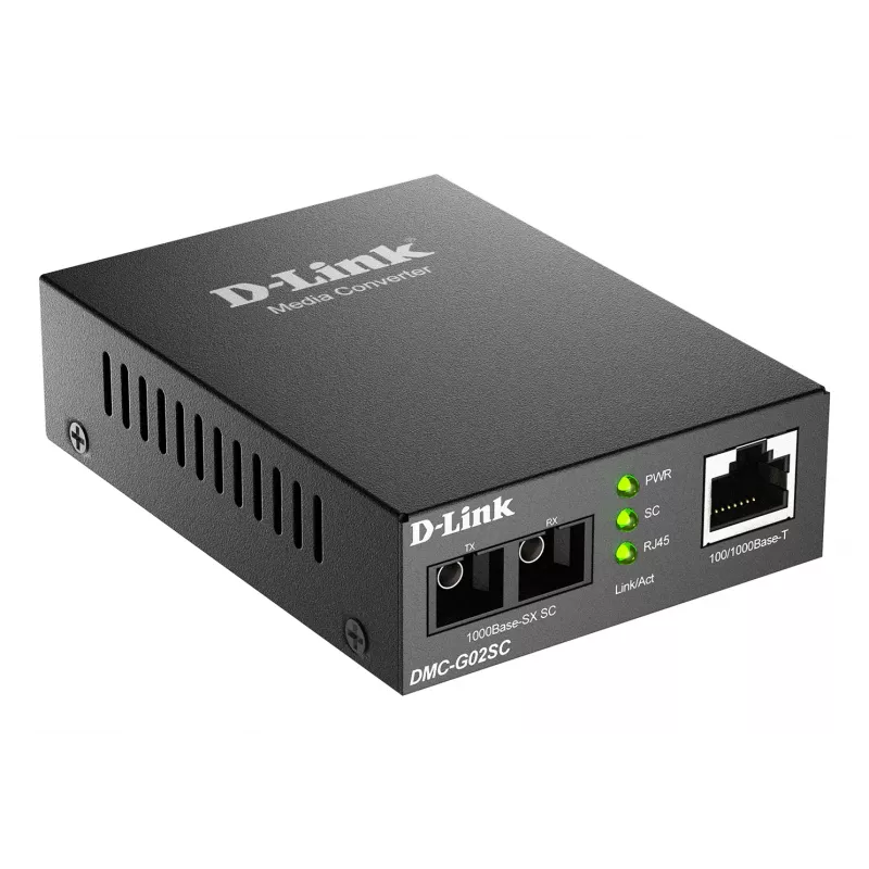 D-Link DMC-G02SC 100/1000Base-T į 1000Base-SX SC daugiamodis medijos keitiklis (550 m)