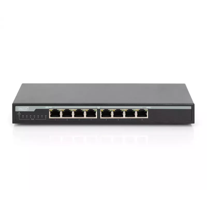 Nevaldomas jungiklis Digitus DN-95340 8 prievadų Gigabit tinklo jungiklis su PoE