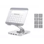 Conceptronic DONN26G sidabrinis daugiafunkcis stovas planšetei su 8-in-1 dokavimo stotele