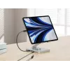 Conceptronic DONN26G sidabrinis daugiafunkcis stovas planšetei su 8-in-1 dokavimo stotele