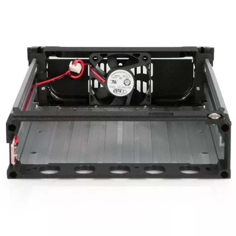 StarTech.com Black Aluminum 5.25in tvirtas SATA kietojo disko mobilus stovas – dėklas