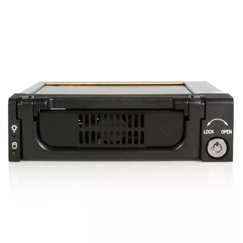 StarTech.com Black Aluminum 5.25in tvirtas SATA kietojo disko mobilus stovas – dėklas