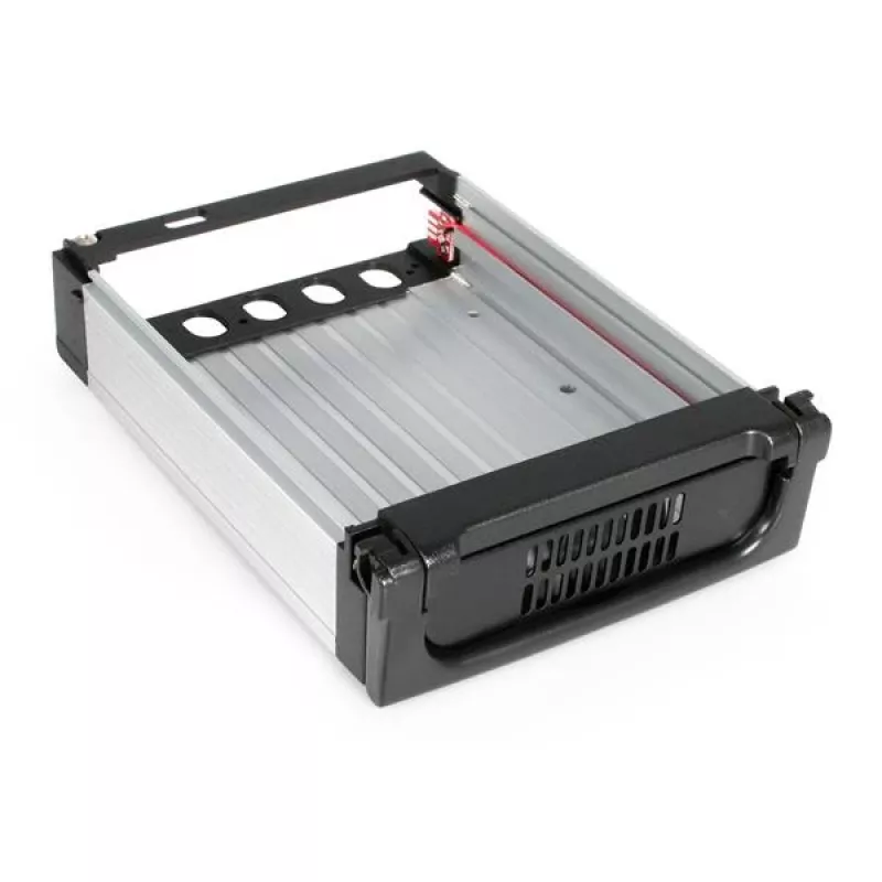 StarTech.com Black Aluminum 5.25in tvirtas SATA kietojo disko mobilus stovas – dėklas