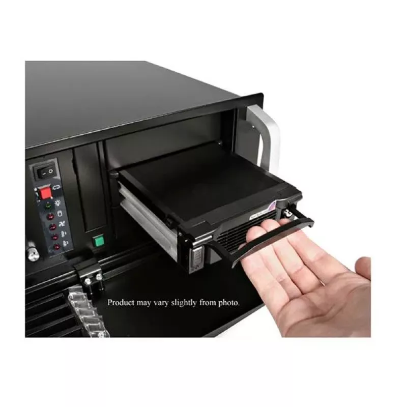 StarTech.com Black Aluminum 5.25in tvirtas SATA kietojo disko mobilus stovas – dėklas