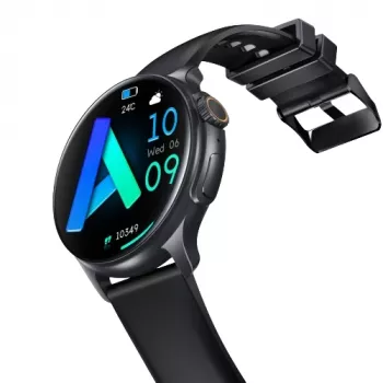 Emporia WATCHjoy išmanusis laikrodis, 3.63 cm (1.43 inch) AMOLED, 466 x 466 pikseliai, juodas