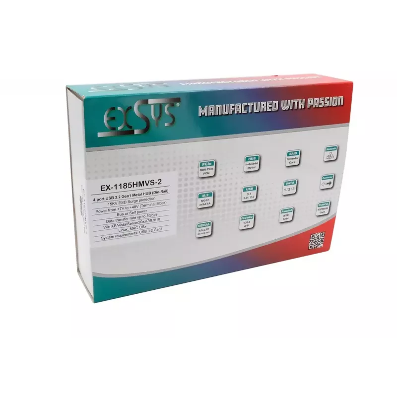 USB šakotuvas EXSYS EX-1185HMVS-2