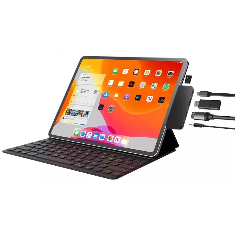 Dokstotelė nešiojamam kompiuteriui EXSYS EX-1222HM USB 3.2 Gen 1 Type-C antracitinė