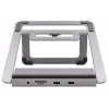 Nešiojamojo kompiuterio stovas EXSYS EX-1223HM Sidabrinis USB 3.2 Gen 1 100W