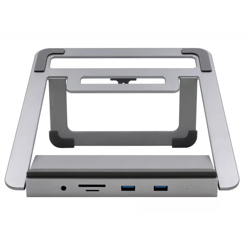 Nešiojamojo kompiuterio stovas EXSYS EX-1223HM Sidabrinis USB 3.2 Gen 1 100W