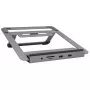 Nešiojamojo kompiuterio stovas EXSYS EX-1223HM Sidabrinis USB 3.2 Gen 1 100W
