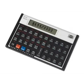 HP 12c finansinis skaičiuotuvas, stalinis, aliuminis, juodas
