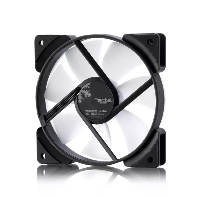 Ventiliatorius Fractal Design Prisma AL-12 12 cm juodas baltas